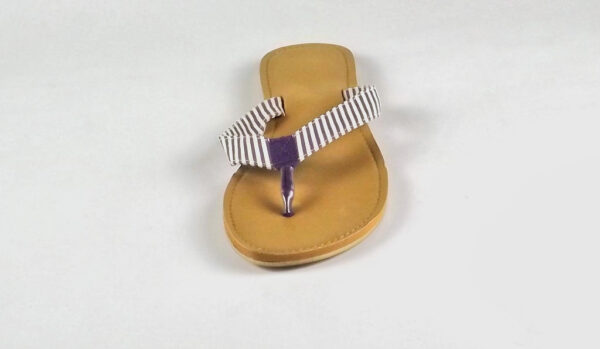 Stripe Sandal/ Purple & White