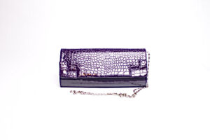 Gator Print Clutch/ Purple
