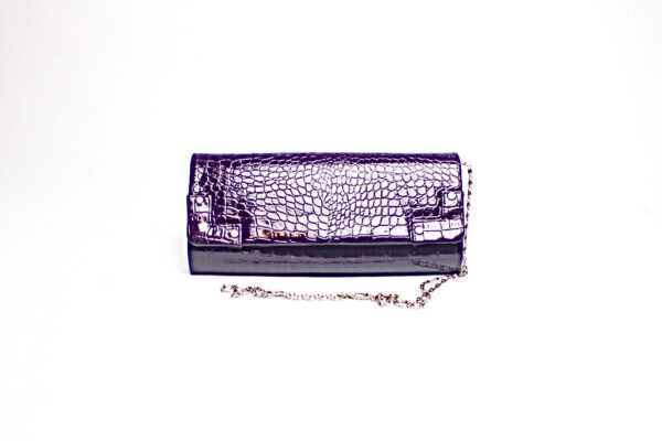 Gator Print Clutch/ Purple