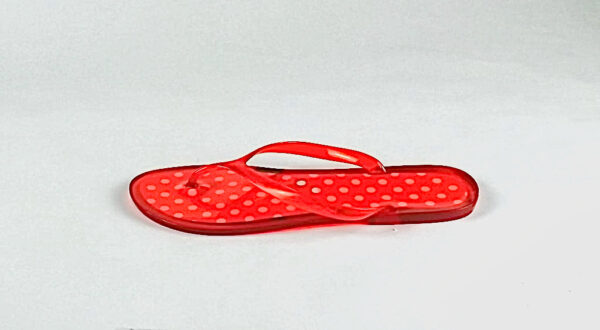 Polka Dot Jelly Sandal/ Red & White