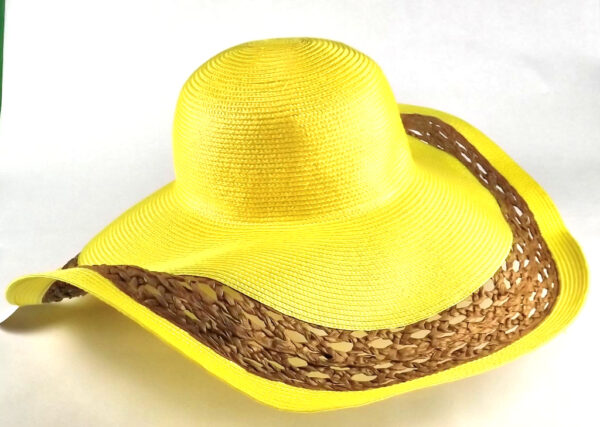 Sun Hat/ Yellow & Brown