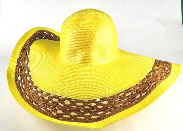 Sun Hat/ Yellow & Brown