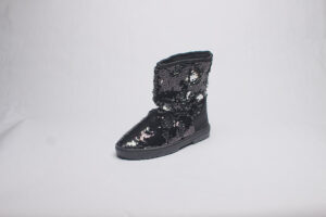 Sequin Boots Blk & Silver Slant_lzn Sequin Boots/ Black