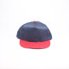 Snap Back/ Blue Satin with Red Brim