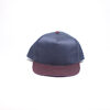 Snap Back/ Blue Satin with Maroon Brim