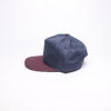 Snap Back/ Blue Satin with Maroon Brim