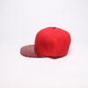 Snap Back/ Red with Red Reptile Brim