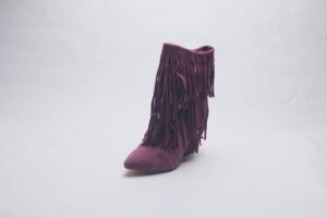 Women Fringe Pointy Toe Boot Purple Slant_lzn Fringe Pointy Toe Boot/ Purple