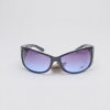 Flower Frames/ Black with Blue Lens