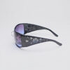 Flower Frames/ Black with Blue Lens