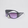 Flower Frames/ Black with Purple Lens