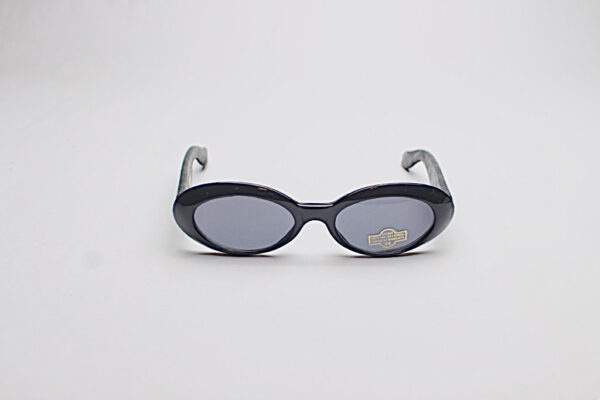 Faux Leather Leopard Print Frame/ Oval Midnight Blue