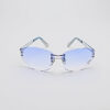 Oval Hearts  Blue Lens