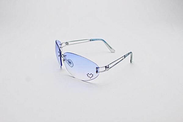 Oval Hearts  Blue Lens