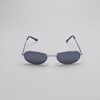 Wire Frame Silver/ Oval Black Lens