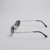 Wire Frame Silver/ Oval Black Lens