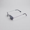 Wire Frame Silver/ Oval Black Lens