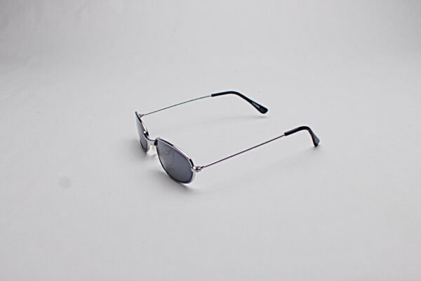 Wire Frame Silver/ Oval Black Lens
