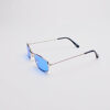 Wire Frame Silver/ Oval Blue Lens