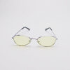 Wire Frame Silver/ Oval Yellow Lens