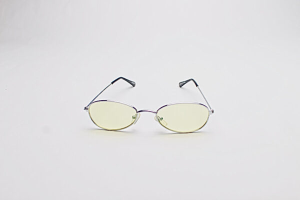 Wire Frame Silver/ Oval Yellow Lens
