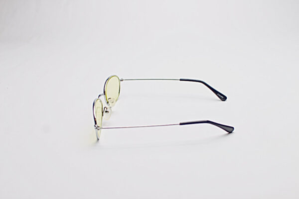 Wire Frame Silver/ Oval Yellow Lens