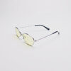 Wire Frame Silver/ Oval Yellow Lens