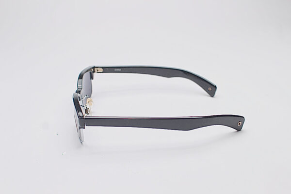 Small Face Browline/ Black with Silver Trim