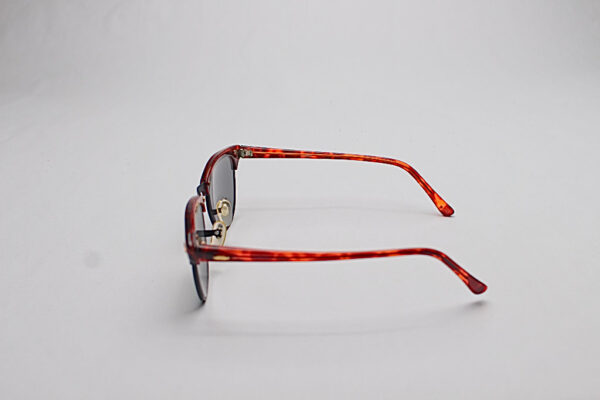 Browline Tortoiseshell & Black Trim/ Mirror Tint Lens