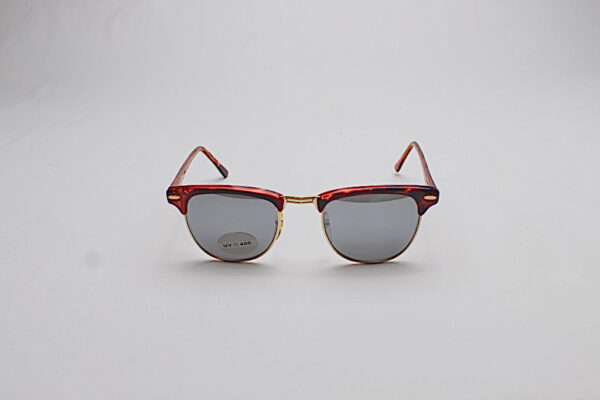 Browline Tortoiseshell & Gold Trim/ Mirror Tint Lens