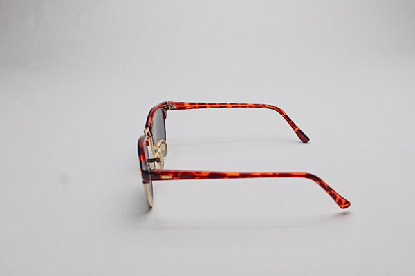 Browline Tortoiseshell & Gold Trim/ Mirror Tint Lens