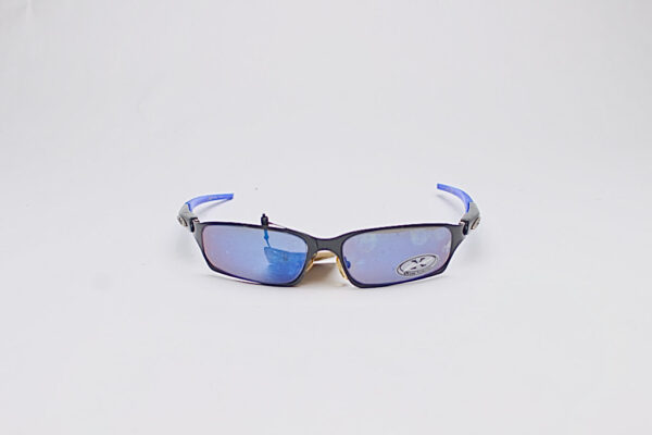 X Loop Vintage Rectangles/ Silver & Blue