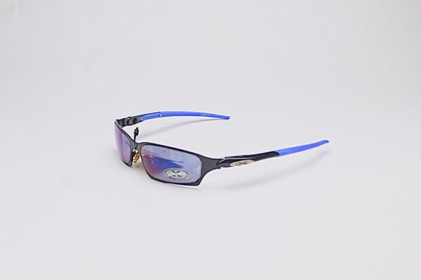 X Loop Vintage Rectangles/ Silver & Blue